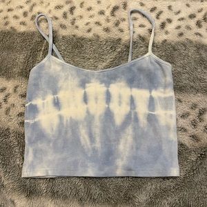 blue tie dye tank top
